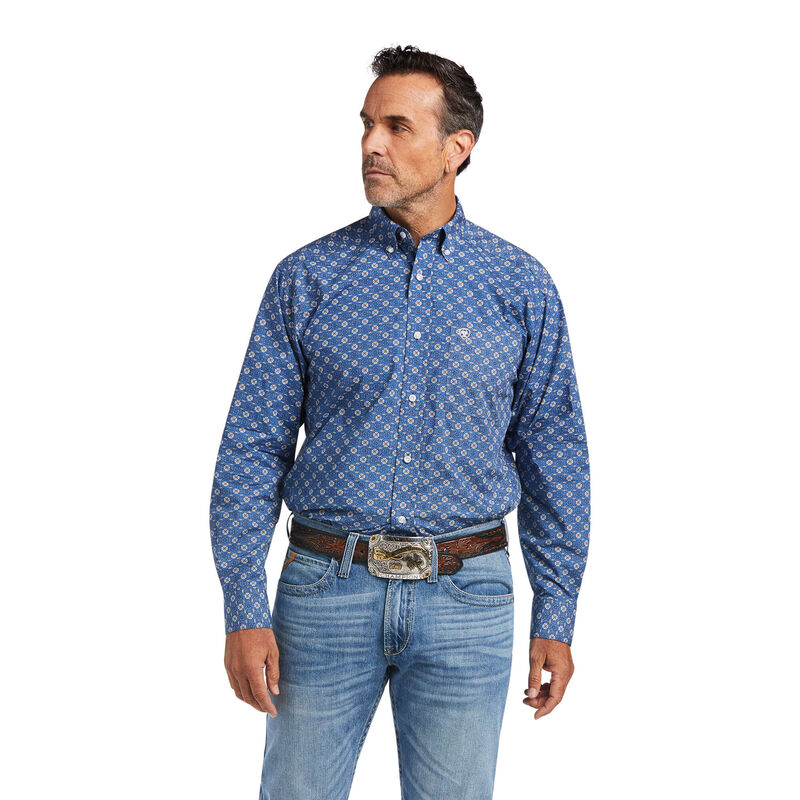 Ariat Hemden Herren - Qhama Classic Fit Blau ( TPERO-3706 )